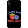 Fragole Frutta Fragole Abbigliamento Custodia per iPhone XS Max I Love You Berry Much Lampone Frutti di bosco dolci Bambini