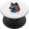 Shiba Inu Puppy Lover PS Shiba Inu Colorful Splatter Art Acquerello dipinto PopSockets PopGrip Adesivo