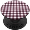 Preposh Borgogna Bianco Gingham Estetica Preppy Girly Moda Trendy PopSockets PopGrip Adesivo