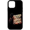 Dad Fathers Family Best Dad Funny Dad Fa Custodia per iPhone 12 mini DIAPER DUTY BECAUSE HEROES DON'T ALWAYS CAPES