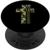 Christian Scripture Inspirational Bible È morto per me, vivo per lui Christian Camo Cross Religion PopSockets PopGrip Adesivo