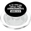 Bible Verse Scripture Love Jesus Tees Se mi amate, osservate i miei comandamenti Fede in Dio PopSockets PopGrip per MagSafe