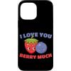 Fragole Frutta Fragole Abbigliamento Custodia per iPhone 13 Pro Max I Love You Berry Much Lampone Frutti di bosco dolci Bambini
