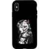 TOKYO WAVES Horror Anime Manga Designs Custodia per iPhone X/XS Giapponese Goth Hannya Oni Maschera Ragazza Giappone Horror Anime Manga