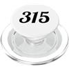 Area Code Tees 315 Prefisso per Syracuse New York PopSockets PopGrip per MagSafe