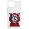 Shih Tzu Puppy Lover PS Custodia per iPhone 14 Plus Patriot Shih Tzu Closeup Ritratto US Flag Occhiali da sole