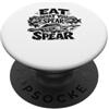 Pesca subacquea Spearo Apnea Diver Spear Eat what you Spear per cacciatore subacqueo di pesca PopSockets PopGrip Adesivo
