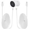 iTODOS 2 Pack 20ft/6m Power Cord for Google Nest Cam (Battery) Only,Replacement Cable,Weatherproof Outdoor,Flat Charging Cable for Nest Camera(Battery)-White
