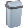 keeeper Cestino con Coperchio Scorrevole, 25 l, 34 x 26 x 54 cm, Rasmus, Blu (Nordic Blue)