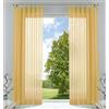 Gardinenbox 61000CN - Set di 2 tende trasparenti per soggiorno, in voile, con chiusura a nastro, 245 x 140 cm, colore: Giallo