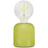 Cartomania Lampada Bulbo Cactus FEEL AT HOME, Lampada da scrivania, Verde, In ceramica, Luce soffusa, Facile da accendere, Batteria AA inclusa, Per bambini e ragazzi, Idea regalo