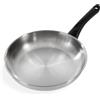 BK Bold Padella in acciaio inox con coperchio, 24 cm, adatta per cottura a induzione, satinata, manico fresco, lavabile in lavastoviglie, colore: argento