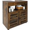 Relaxdays Mobile lavabo, H x L x P: 63 x 60 x 30 cm, 2 Scomparti, MDF, Bagno, Marrone, Mobiletti
