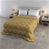 Italian Bed Linen Trapunta Invernale WaterWashed Matrimoniale 250x250 cm, Made in Italy, Piumone Imbottito 300gr, Coperta Lavabile NO STIRO - colore OCRA