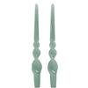 Cereria Di Giorgio - 2 Candele Voluta laccate - Ø 2.2 cm h. 30 cm - Grigio Verde
