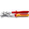 KNIPEX Pinza chiave pinza e chiave in un unico utensile cromata isolati con manici rivestiti in materiale bicomponente, collaudati VDE 250, 86 06 250