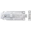 Alberts 115364 - Chiavistello per porta, dritto, con maniglia a bottone e passante fissato, zincato blu galvanizzato, piastra 140 x 44 mm