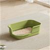 Generic Lettiera extra large con lati alti. 10,2 cm x 12 cm x 12 cm (larghezza x larghezza x altezza), XL - lettiera per gattini, montaggio attrezzi, gatto, (verde chiaro, 42 x 28 x 12 cm)