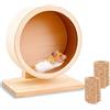 Peelanmall Ruota in legno, diametro 15 cm, per criceti, in legno, dotata di cuscinetti silenziosi, accessori per animali di piccola taglia, adatta per Totoro Mouse, scoiattolo, cincillà, piccolo animale