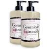 ARCAFARM 2 pezzi Shampoo Naturale per Cavalli Geranio & Citronella Arcafarm con oli essenziali 1 litro (2x500 ml) - Barriera naturale, Pulisce, lucida e protegge il Manto Equino - uso frequente, Made in Italy