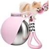 MinXin Borraccia per Cani Portatile, 285ML Borraccia Cane Portatile, Bottiglia in Acciaio per Cani con Ciotola Pieghevole in Silicone, Bottiglia per Cani Portatile Acqua per Passeggiate e Escursioni (Rosa)