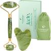 PLANTIFIQUE Rullo Giada Viso e Gua Sha | Jade Roller e Guasha Pietra Massaggiatore Antirughe | Kit Skincare Face Roll Massager | Idea Regalo Completo Facciale Corpo Piedi Massaggio Originale