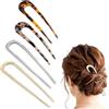 Aucuu 4pcs Forcine per Capelli, Forcine per Capelli Francesi da Donna, per Acconciature Updos, Chignon e Twist