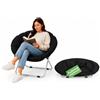 Avilia - Poltrona Pieghevole Imbottita - Tessuto Oxford e Acciaio Antiruggine | Poltrona Pieghevole da Interno ed Esterno, 100 kg, Aperta L80×P36×A80 cm - Chiusa L78×P6×A78 cm (nero)