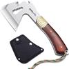 TIVOLI Ascia camping 4 in 1 TIVOLI - Ascia piccola portatile con fodera in nylon, acciaio al carbonio di alta qualità, ideale per caccia e trekking