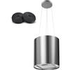 SNDOAS 700 m³/h Cappa Isola Sospesa per Cucina, Cappa Aspirante con Filtro Carbone, Funzione Spegnimento Ritardato, 35cm Cappa Cucina a Ricircolo, 3 Livelli, Acciaio inox