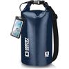OSAH DRYPAK Dry Bag Borsa Impermeabile Mare 5L/10L/20L/30L/40L Sacca Impermeabile con Spallacci e Custodia Impermeabile per Telefono per Sport Acquatici, Kayak, Pesca, Campeggio