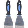 Ausla Strumento Raschiatore per Stucco, 2 PCS Spatola in Acciaio Inossidabile per Cartongesso con Impugnatura Ergonomica per Intonacatura e Riparazione delle Pareti (occhio)