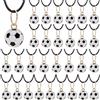 PLIGREAT 30 collane a tema sportivo, collana in lega con ciondolo a forma di pallone da calcio, lunghezza regolabile, regalo per gli amanti dello sport di squadra