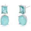 MABINA GIOIELLI - Orecchini Donna - Orecchini pendenti con fusion stone azzurro - 563791