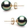 Generic Orecchini Perla Stile Tahiti in Argento 925 Placcato Oro - Eleganti, Regalo Donna (10mm/12mm)