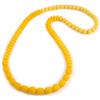 Avalaya Collana lunga con perline gialle in resina, lunghezza 86 cm, Misura unica, Resina