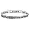 NADIR Bracciale Uomo Marlù Sparkles 31BR0001N-L in Acciaio 316 Catena Grumetta Argento