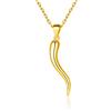 ChicSilver Collana Ciondolo Argento 925 Peperoncino Italiano, Collana Corno Oro D'abbondanza, Confezione Regalo