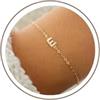 TINGN Bracciale in argento dorato per ragazze e donne - 18 carati placcato oro bianco oro bianco e delicato braccialetto sottile con lettere bracciali personalizzato, regalo di compleanno per donne