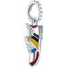 GLOWDAS Smalto colorato Sneaker ciondolo Charms, fit Pandora Sport Bracciale, 925 Argento Sterling Ciondola Running Track Shoes Perline, Regalo per Atleti/Corridori/Appassionato di Maratona