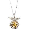Goldway Chiama Angeli collezione completa Collana con Ciondolo Sonoro Regalo Gravidanza per dolce attesa Donna Placcato in Oro Bianco richiamo degli Angeli (Made in Italy)