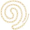 Aobei Pearl 18K oro collana a catena lunga per le donne Chunky cavo Rhombus collana regolabile geometrica a catena aperta stratificazione gioielli 33,5 + 2