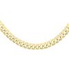CARISSIMA Collana Unisex in Oro Giallo 9 ct con Catena Curb Piatta Diamond Cut da 4 mm, Lunghezza 51 cm