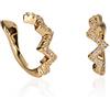 namana Naman Orecchini ear cuff a zig zag, per donne e ragazze, coppia di orecchini con pietre 'zirconia' 'cubico', per donne senza foro, con sacchetto per gioielli