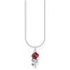 THOMAS SABO Collana con ciondolo a forma di rosa rossa KE2219-664-10 in argento sterling 925, misura unica, Argento sterling, Nessuna pietra preziosa