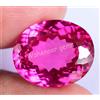 Naturale Rodolite Granato Lampone Ovale 22.20 KT Certificato Loose Gemma