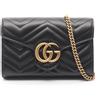 GUCCI Borsa a tracolla Gucci GG Marmont catena 474575DTD1T1000 pelle nera NUOVA