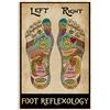 SIGNCHAT Poster decorativo da parete in metallo con riflessologia plantare e massaggiatore, 20 x 30 cm