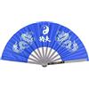 Cocoarm Ventaglio Pieghevole Ventaglio Taichi Ventaglio Grande Cinese Ventaglio Kung Fu Dance Practice Training Performance Fan con Scheletro in Acciaio Inossidabile per Performance, Danza, Decorazioni,(Blu)