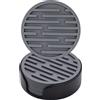 Ateweita Sottobicchieri Set, sotto bicchieri silicone con supporto, Rotondo antiscivolo tappetino bar per Tazza, Tavolo, Caffè, Bar, Bevande, Drinking Coasters Cup Mat, 6 Pezzi (Grigio)